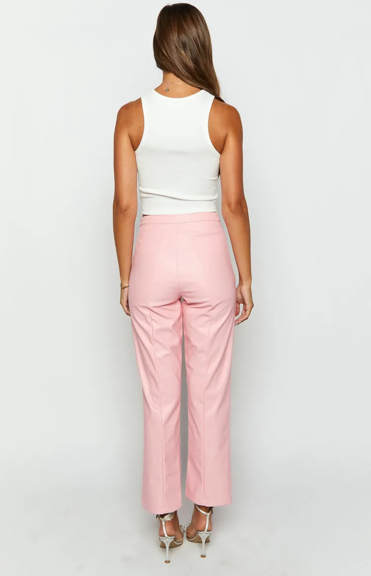 Elevate Pink PU Leather Pants sold by Beginning Boutique product image thumbnail 5