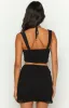 Petal Black Halter Crop Top sold by Beginning Boutique