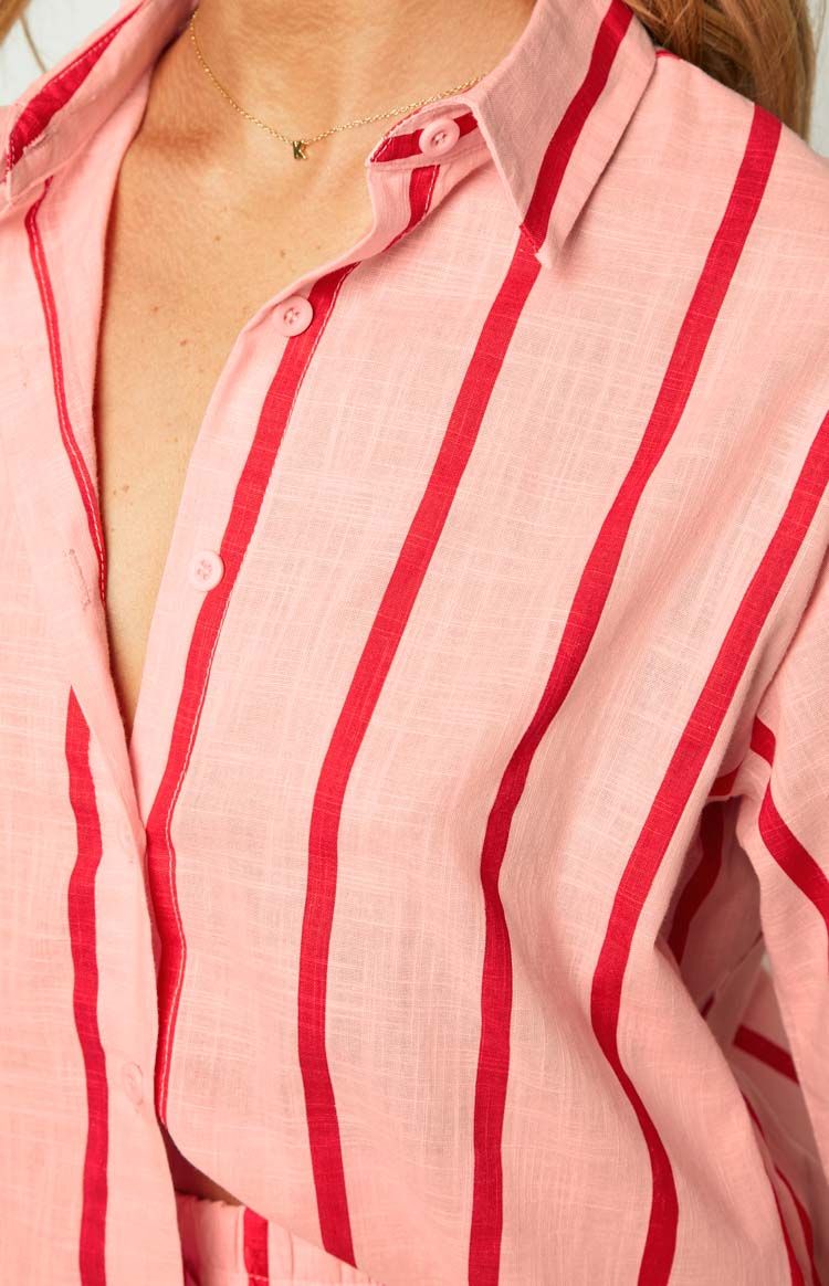 Evah Pink Stripe Shirt sold by Beginning Boutique product image thumbnail 6