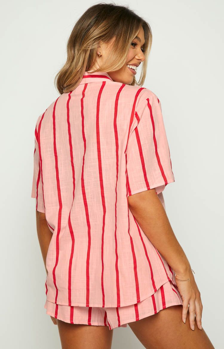 Evah Pink Stripe Shirt sold by Beginning Boutique product image thumbnail 5