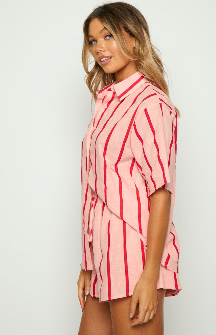 Evah Pink Stripe Shirt sold by Beginning Boutique product image thumbnail 4
