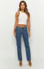 Abrand 99 Low Straight Elena Mid Wash Jeans sold by Beginning Boutique