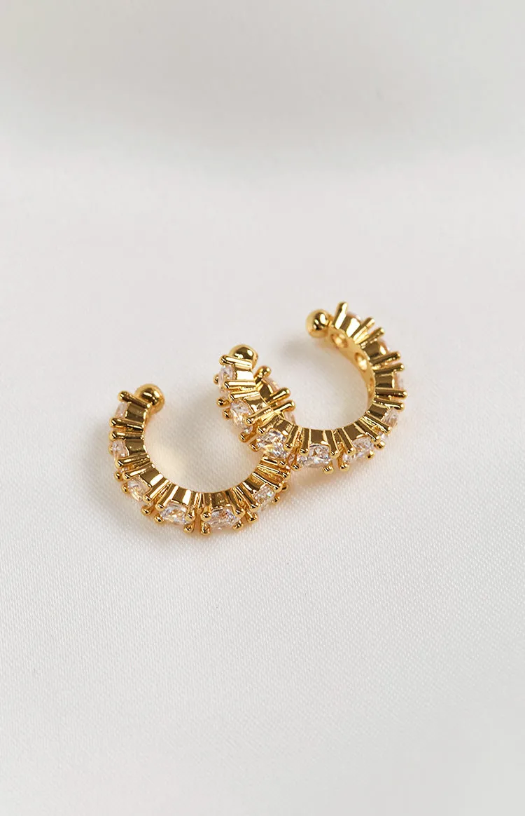Tana Gold-Plated Hoop Clip Earrings sold by Beginning Boutique product image thumbnail 3