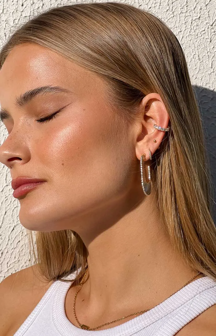 Tana Gold-Plated Hoop Clip Earrings sold by Beginning Boutique product image thumbnail 2