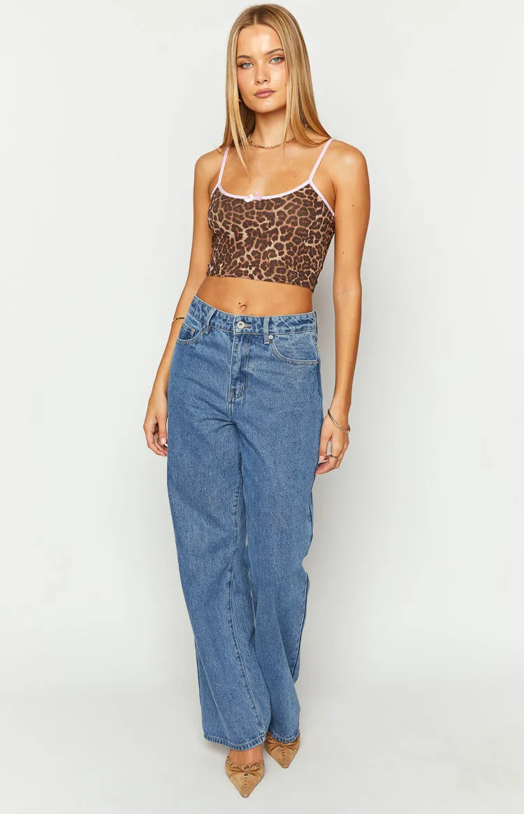 Lilu Leopard Cami Crop Top sold by Beginning Boutique product image thumbnail 5