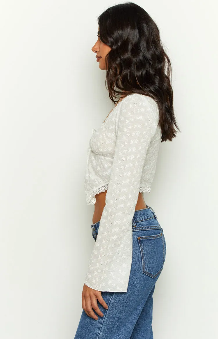 Forever Yours White Long Sleeve Top sold by Beginning Boutique product image thumbnail 4