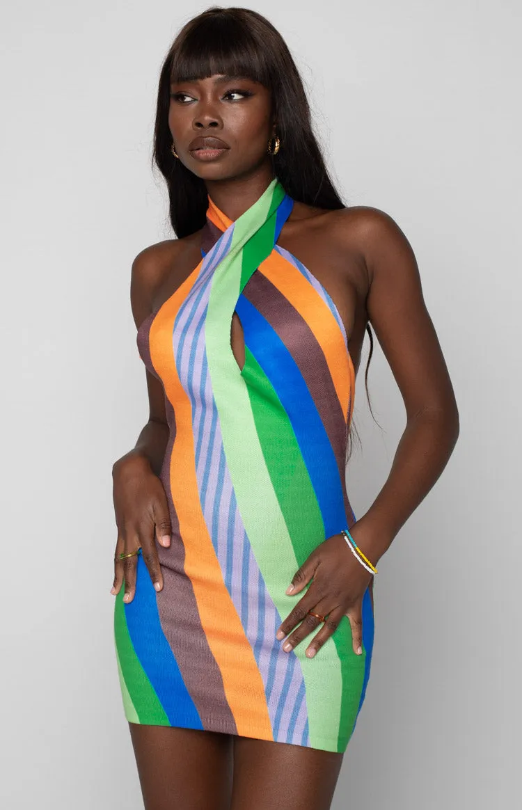 Flirtini Halter Dress Multi sold by Beginning Boutique