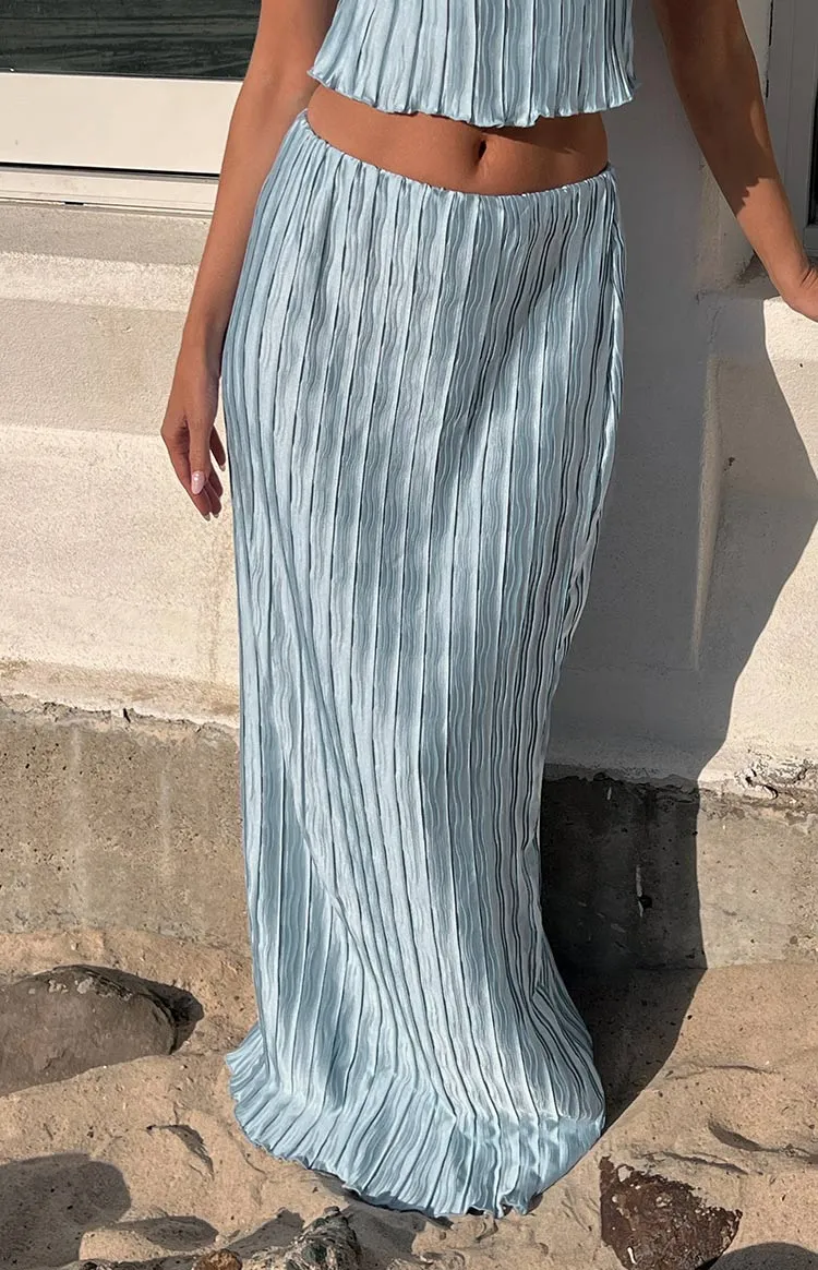 That Occasion Blue Maxi Skirt sold by Beginning Boutique