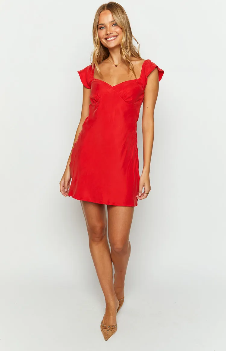 Waves Red Mini Dress sold by Beginning Boutique product image thumbnail 3