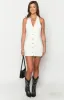 Corbin White Denim Halter Neck Mini Dress sold by Beginning Boutique