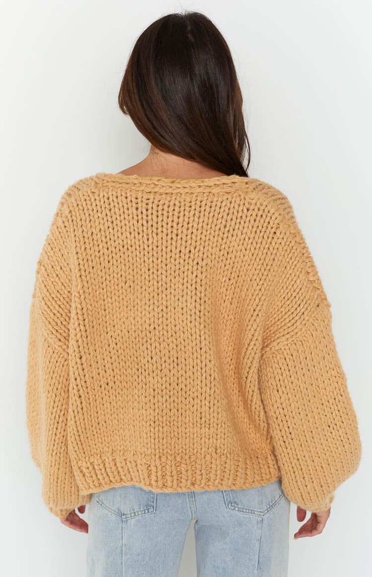Bad Habits Camel Knit Cardigan sold by Beginning Boutique product image thumbnail 6