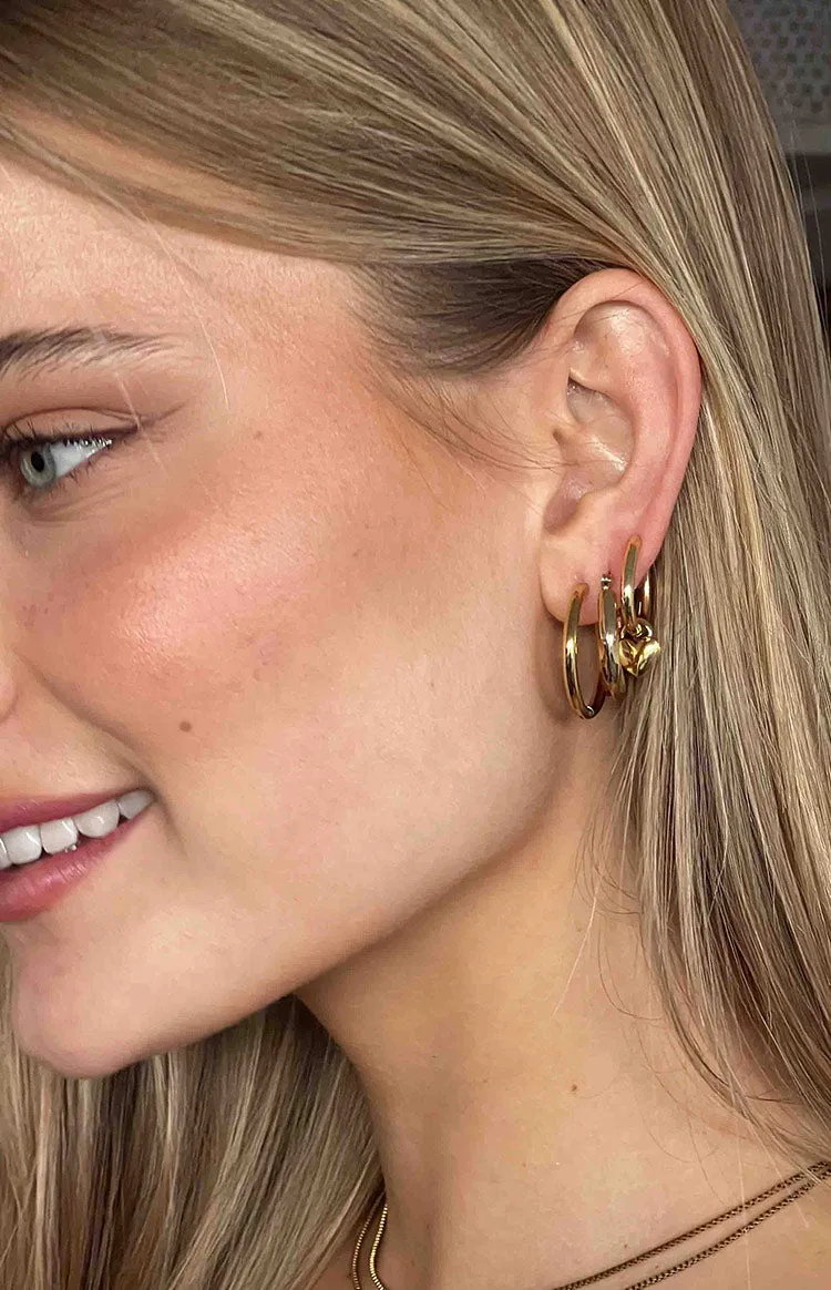 Harpie Gold Hoop Earrings 3 Pack sold by Beginning Boutique product image thumbnail 4