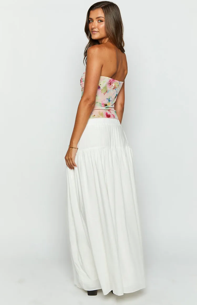 Cade White Maxi Skirt sold by Beginning Boutique product image thumbnail 4
