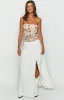 Cade White Maxi Skirt sold by Beginning Boutique