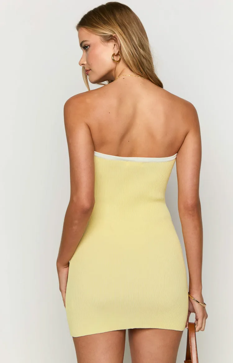 Kittie Yellow Strapless Mini Dress sold by Beginning Boutique product image thumbnail 5