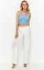 Dava Blue Mesh Ruched Top sold by Beginning Boutique