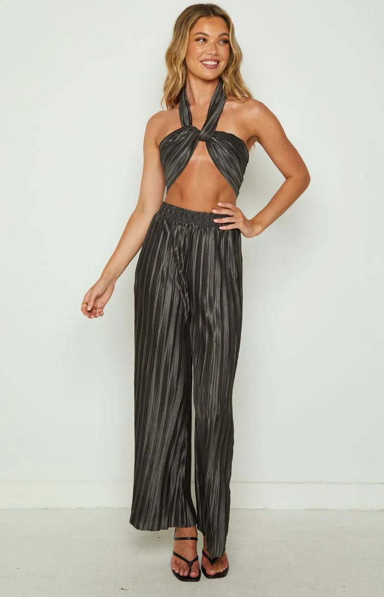 Dina Charcoal Crop Top sold by Beginning Boutique product image thumbnail 5