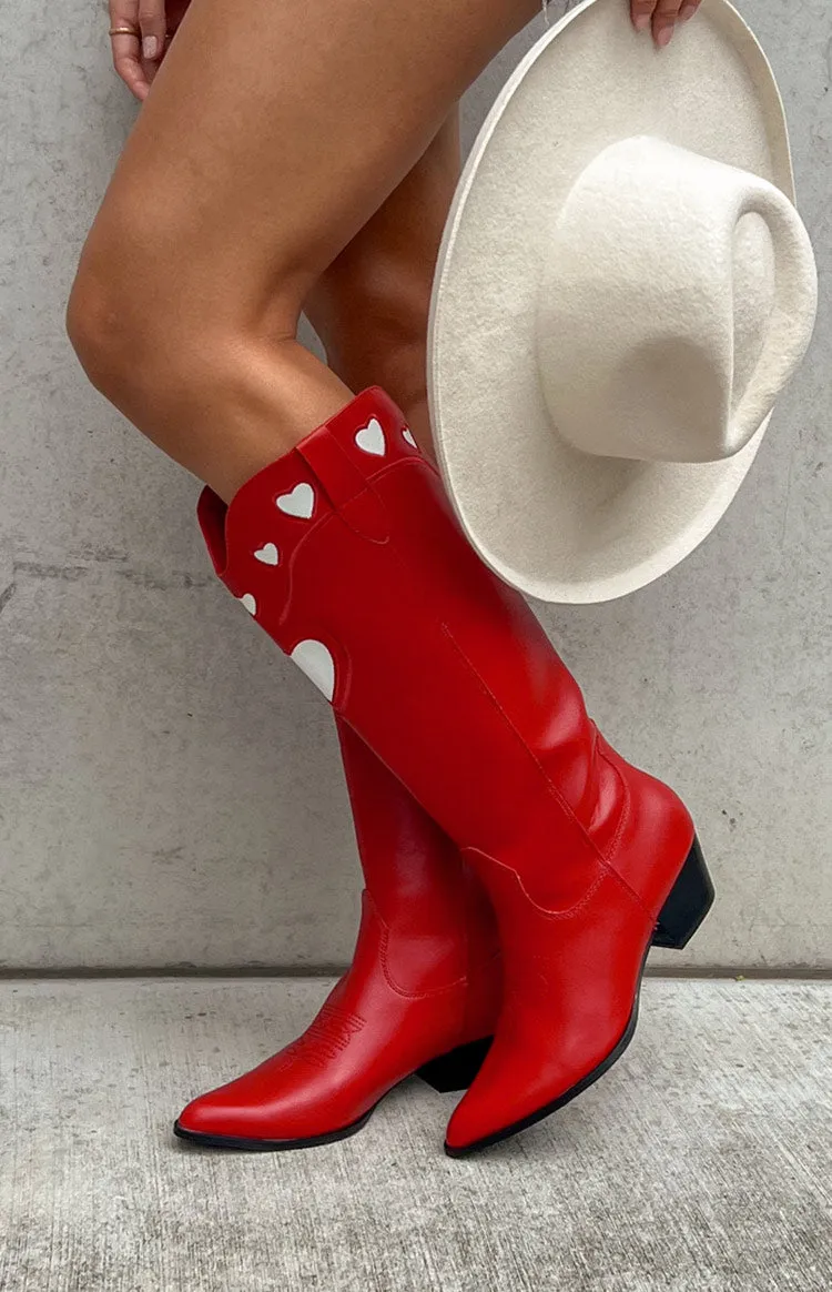 Billini Velma Scarlet White Cowboy Boots sold by Beginning Boutique product image thumbnail 5