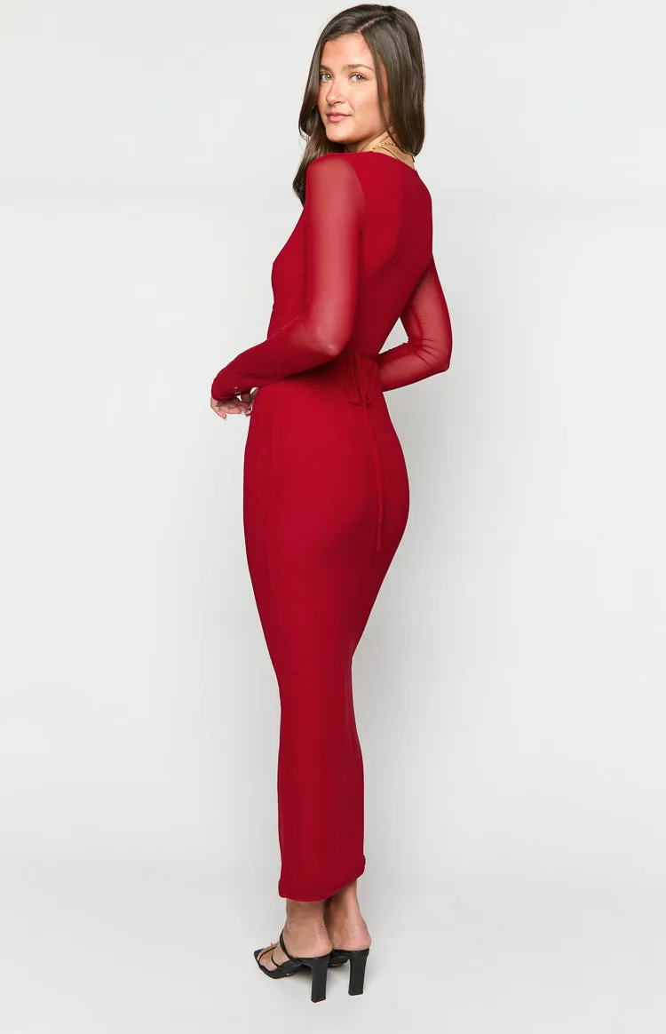 Monni Red Maxi Dress sold by Beginning Boutique product image thumbnail 5