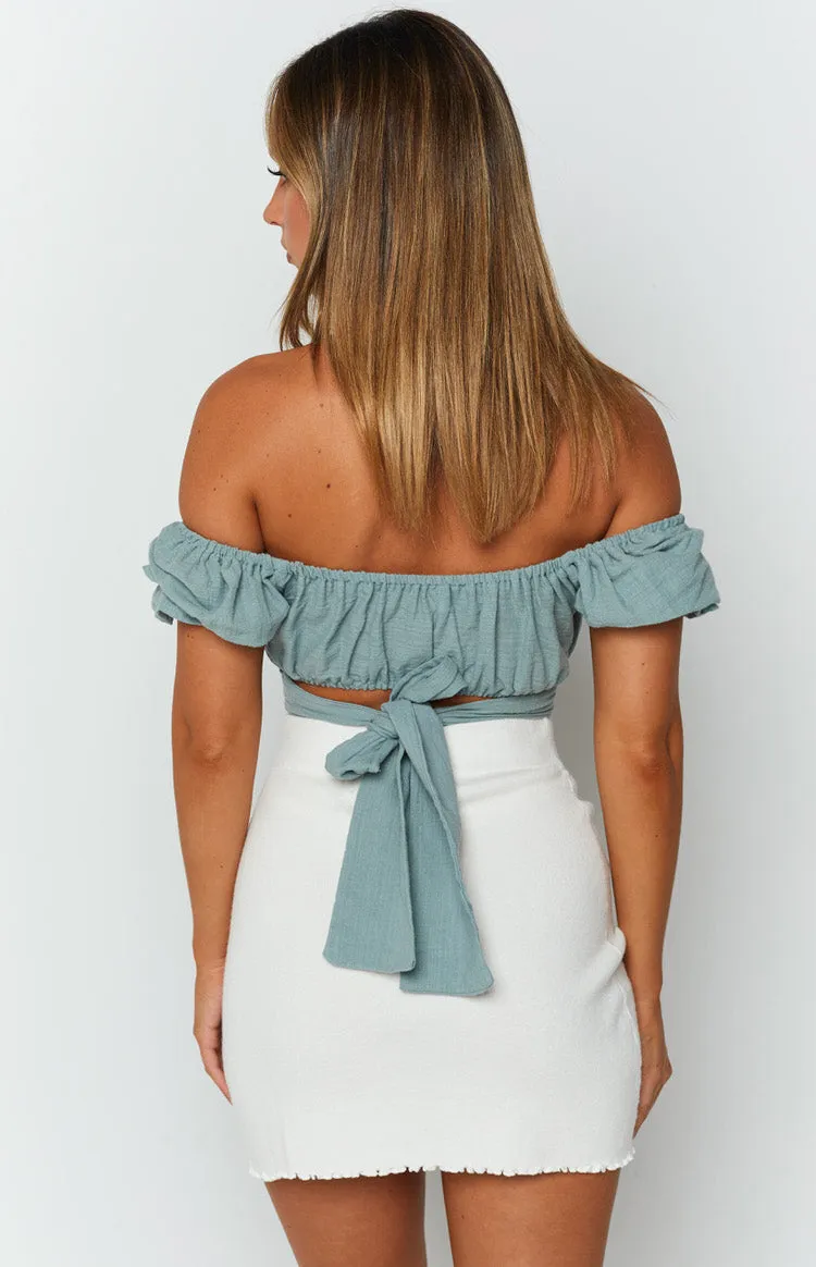 Heritage Wrap Top Sage sold by Beginning Boutique product image thumbnail 5