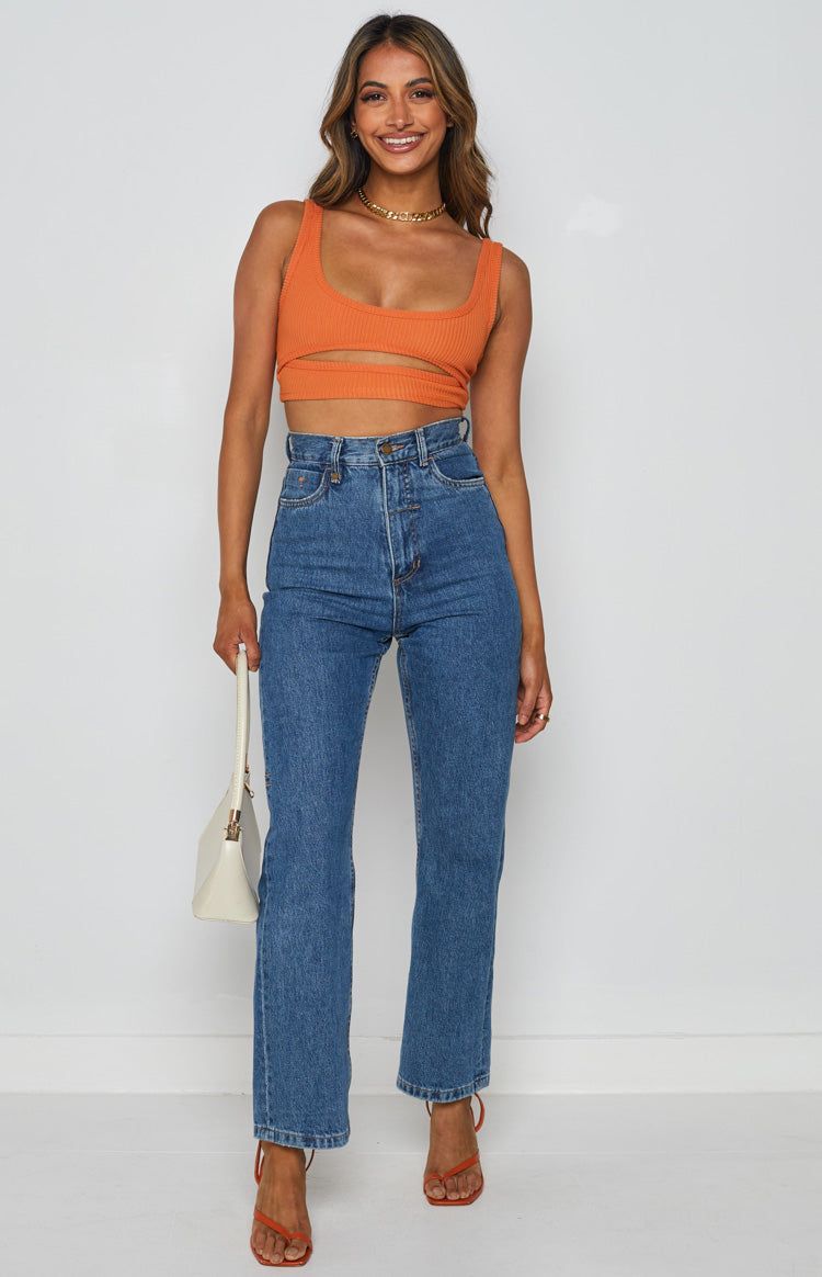 Trail Rib Crop Top Orange sold by Beginning Boutique product image thumbnail 4