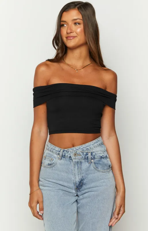 Hadley Off The Shoulder Rose Crop Top sold by Beginning Boutique