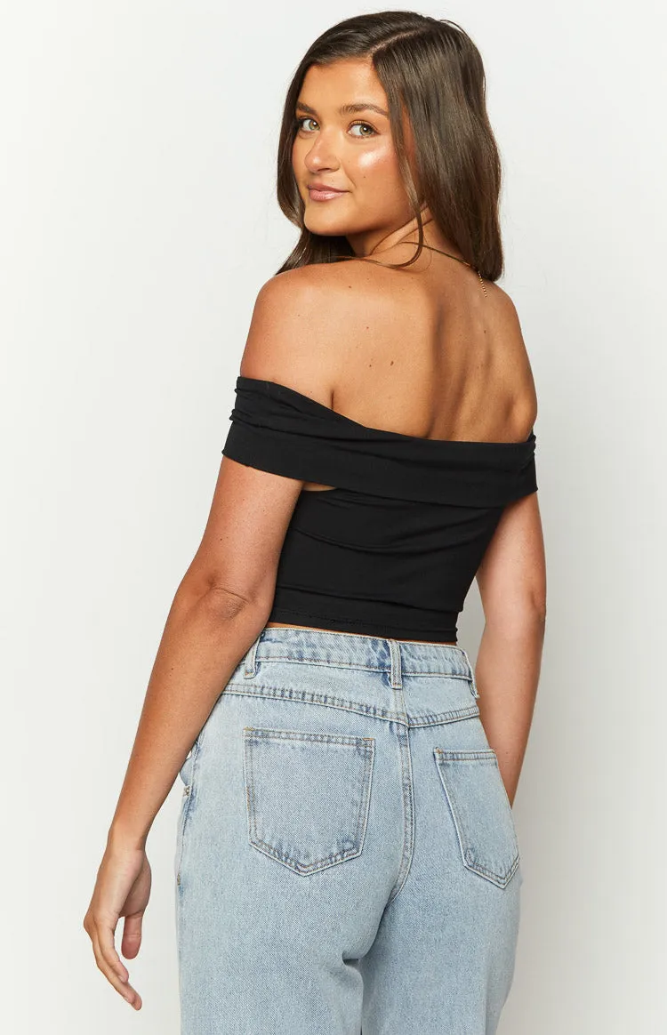 Hadley Off The Shoulder Rose Crop Top sold by Beginning Boutique product image thumbnail 4