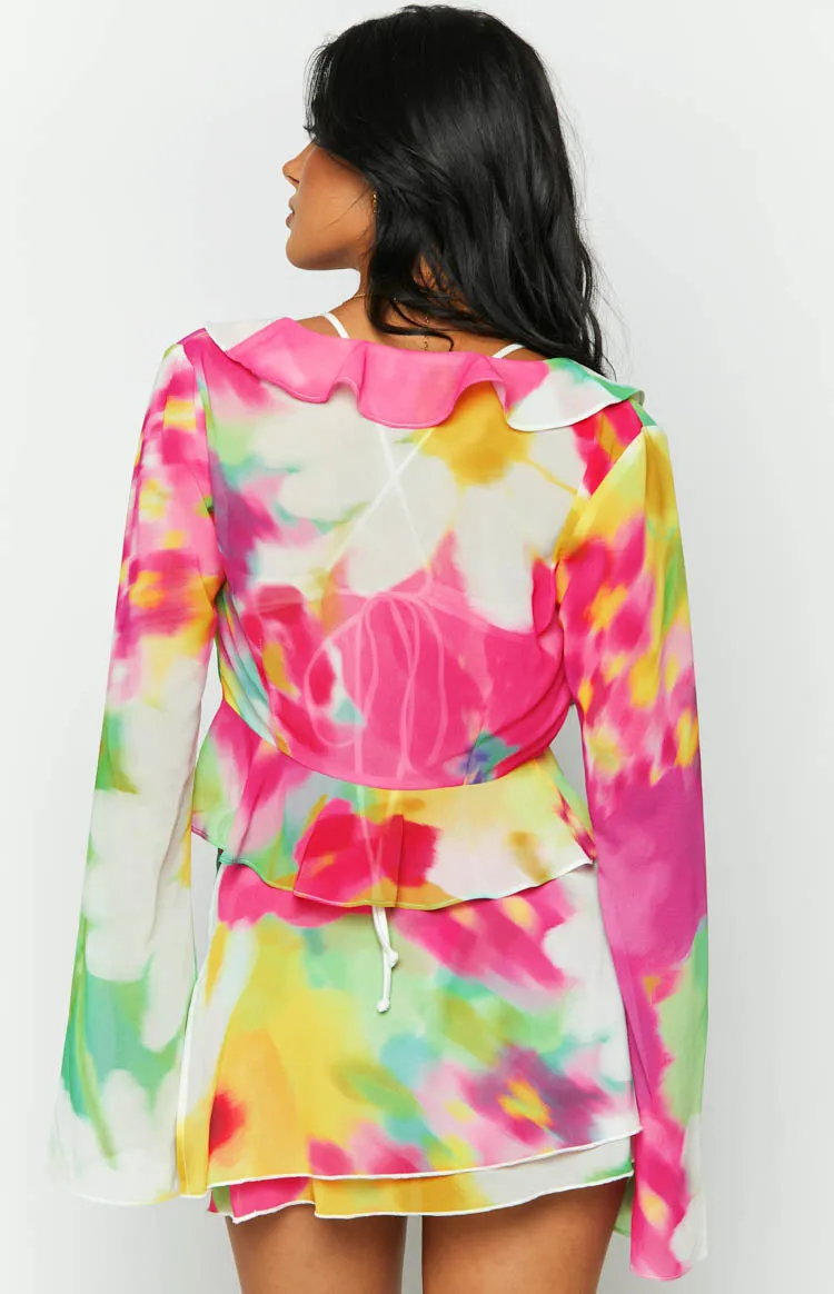 Kazan Floral Print Frill Top sold by Beginning Boutique product image thumbnail 5
