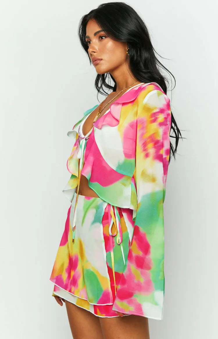 Kazan Floral Print Frill Top sold by Beginning Boutique product image thumbnail 4