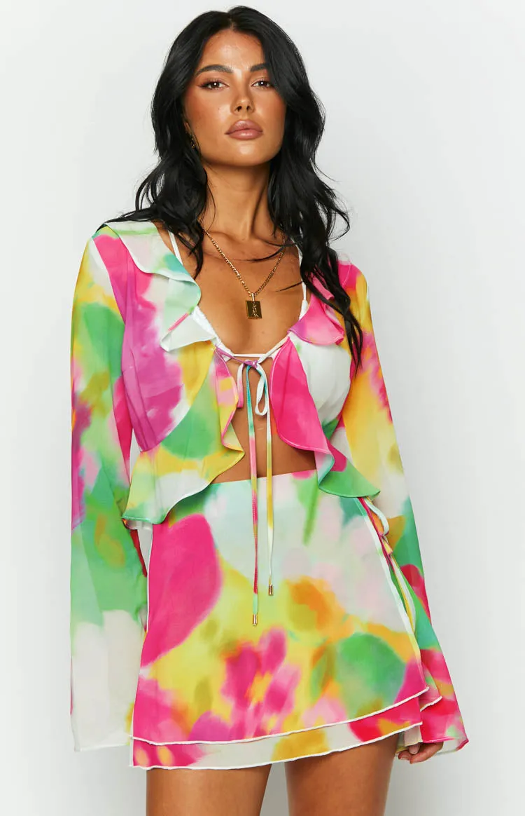 Kazan Floral Print Frill Top sold by Beginning Boutique product image thumbnail 3