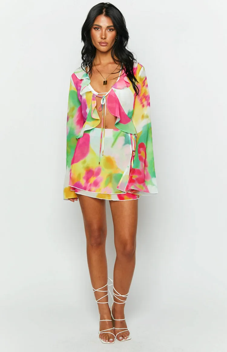 Kazan Floral Print Frill Top sold by Beginning Boutique product image thumbnail 2