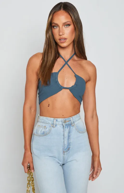 Radar Love Top Blue sold by Beginning Boutique