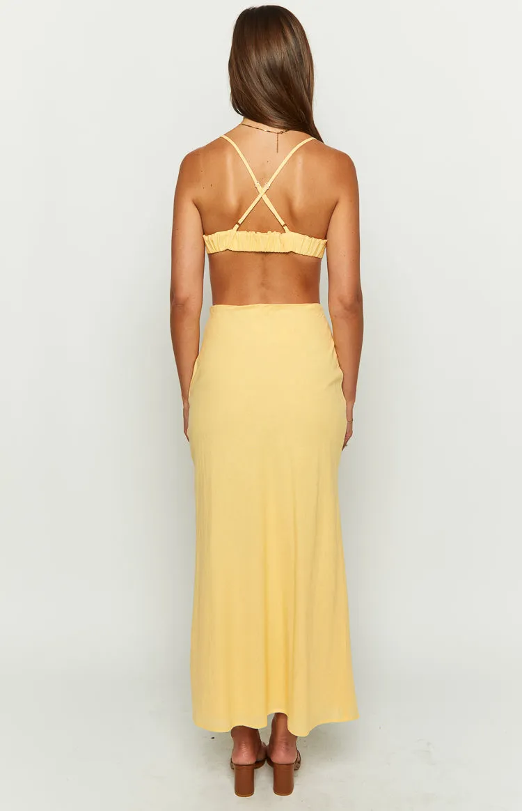 Cindy Yellow Maxi Dress sold by Beginning Boutique product image thumbnail 5