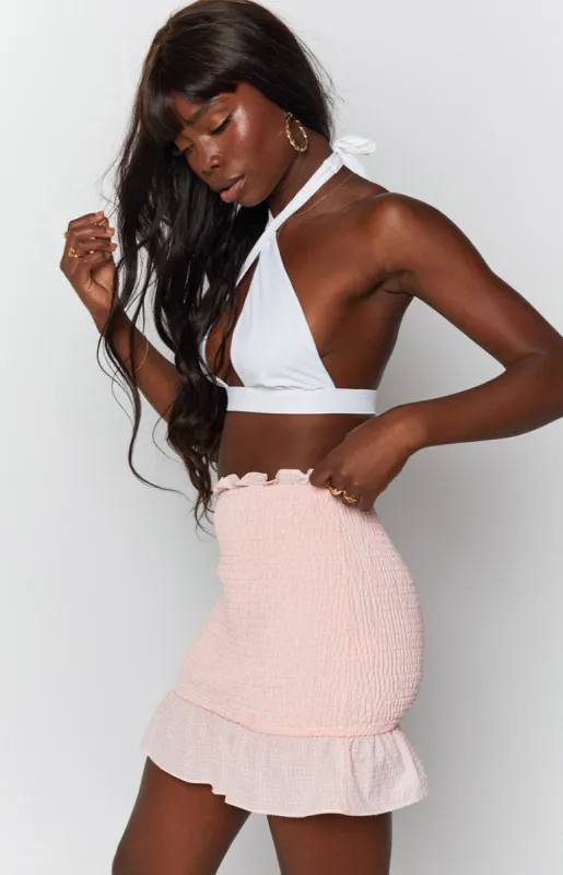 Enigma Mini Skirt Pink sold by Beginning Boutique