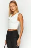 Tyrin White Crop Top sold by Beginning Boutique