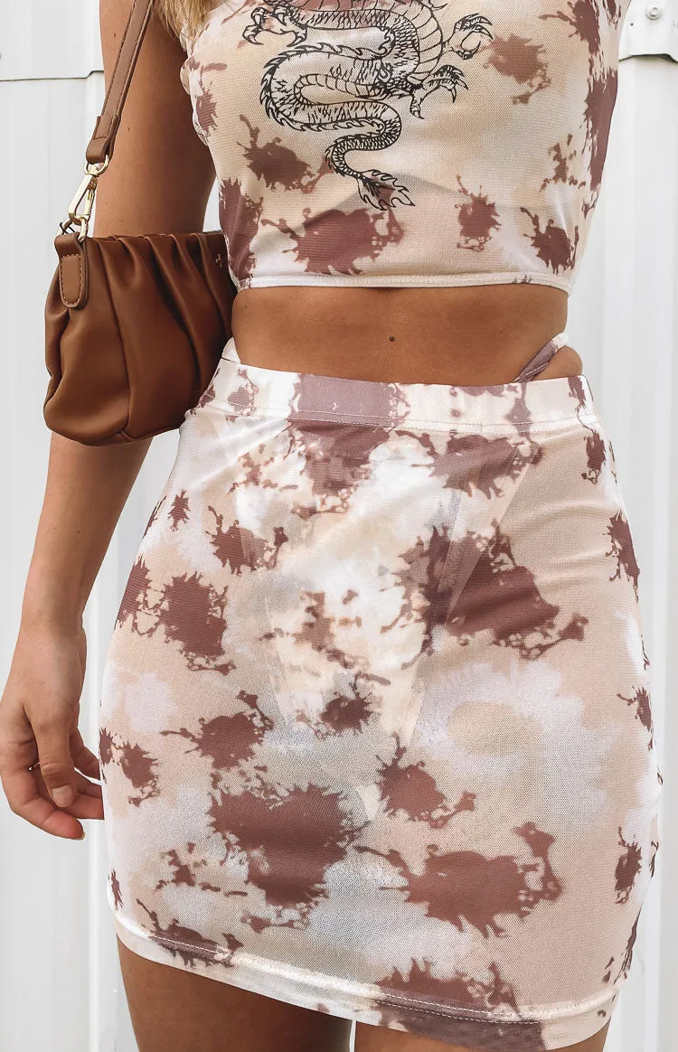 Chiba Mesh Skirt Tie Dye sold by Beginning Boutique product image thumbnail 3