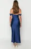 Ella Navy Off Shoulder Formal Maxi Dress sold by Beginning Boutique