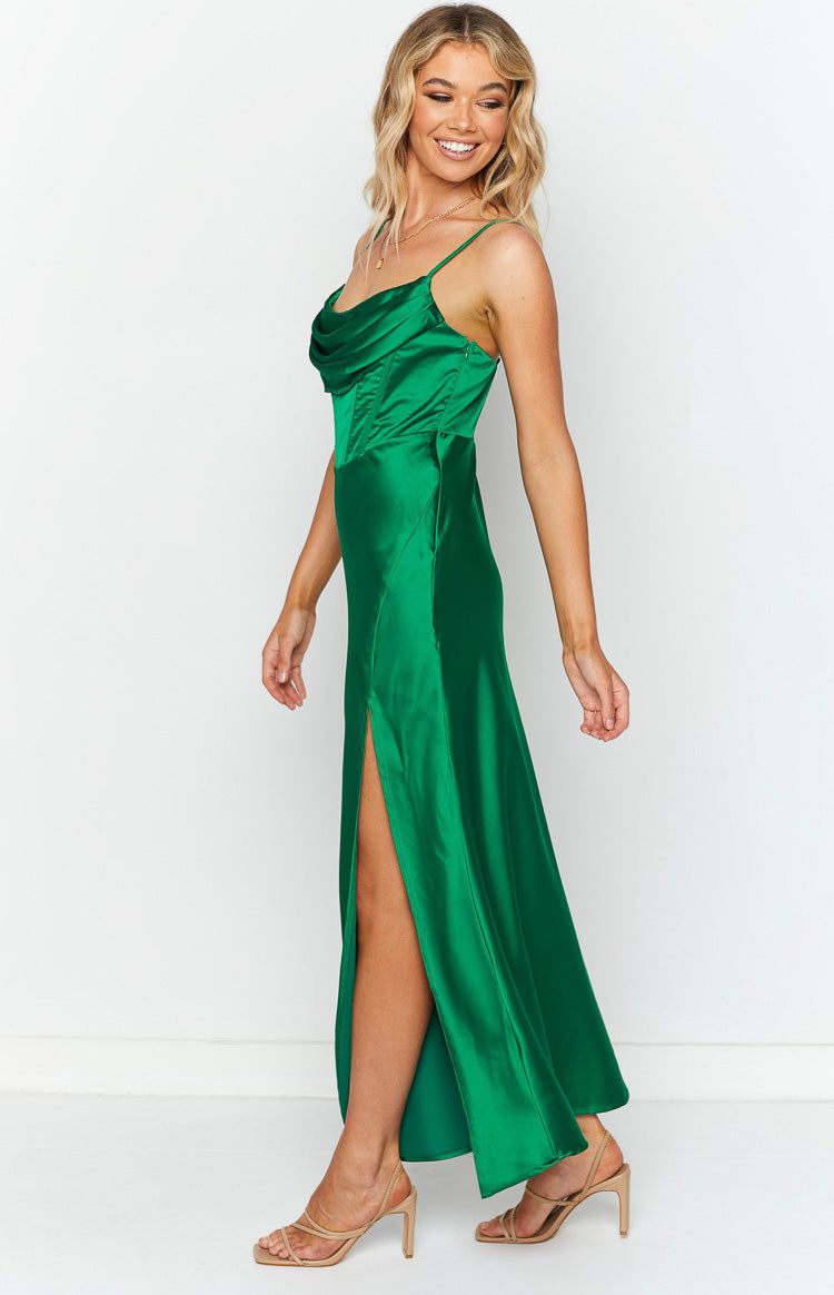 Flourish Emerald Midi Dress sold by Beginning Boutique product image thumbnail 3