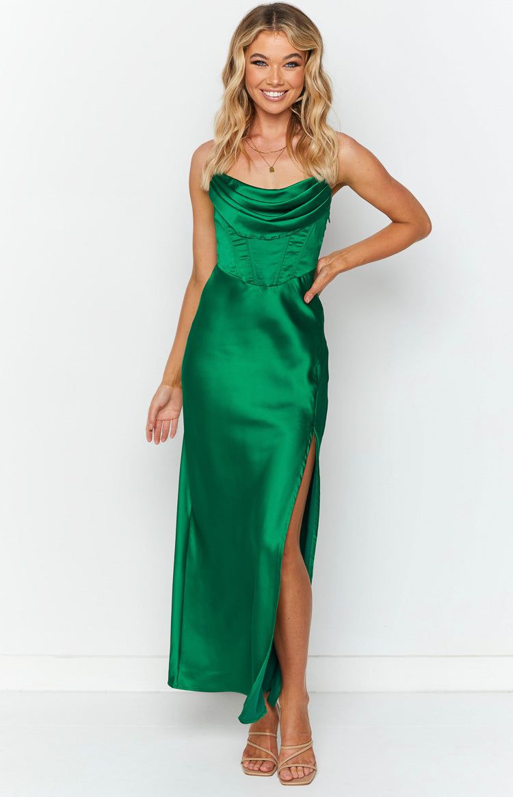 Flourish Emerald Midi Dress sold by Beginning Boutique product image thumbnail 2
