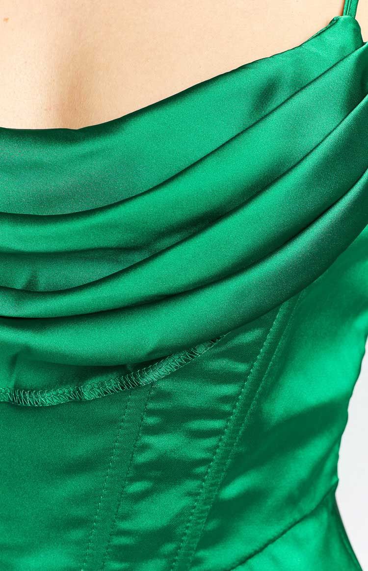 Flourish Emerald Midi Dress sold by Beginning Boutique product image thumbnail 6
