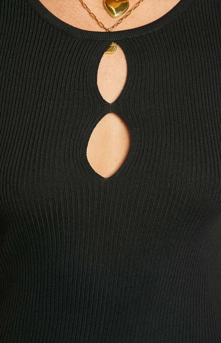 Knox Black Knit Midi Dress sold by Beginning Boutique product image thumbnail 5