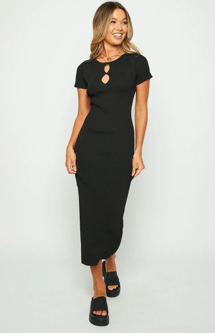 Knox Black Knit Midi Dress sold by Beginning Boutique product image thumbnail 2