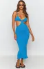 Catalina Cut Out Midi Dress Blue sold by Beginning Boutique
