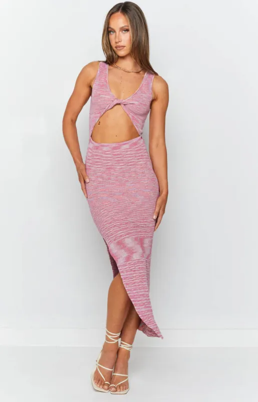 Ravenna Cut Out Maxi Dress Pink sold by Beginning Boutique