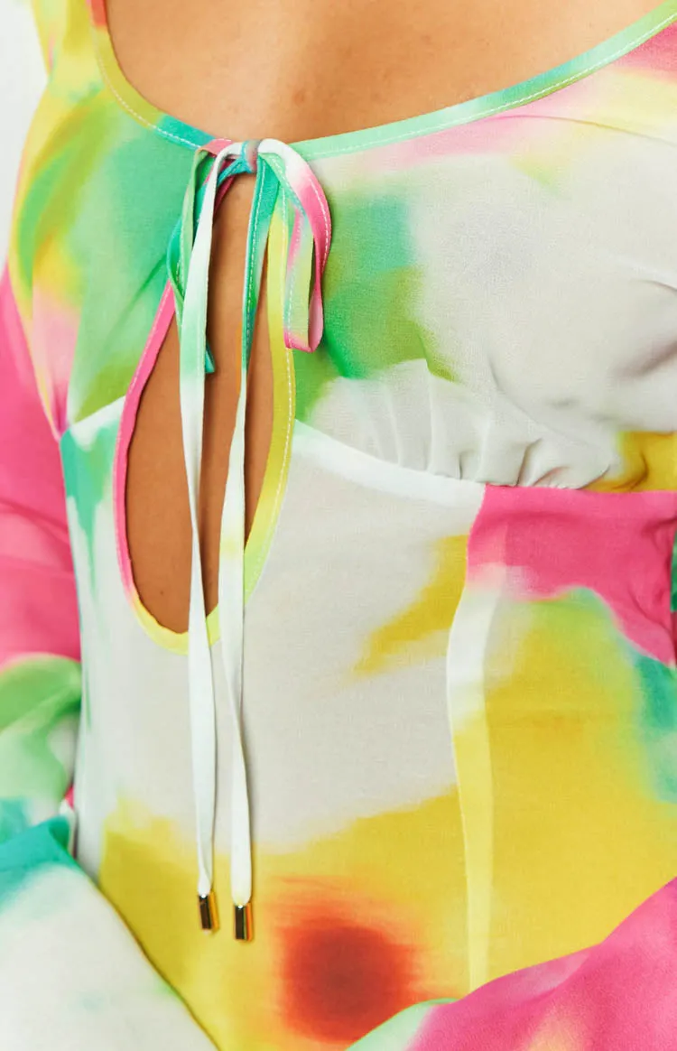 Vienna Floral Print Long Sleeve Mini Dress sold by Beginning Boutique product image thumbnail 5