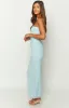 Imogen Blue Lace Strapless Maxi Dress sold by Beginning Boutique