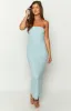 Imogen Blue Lace Strapless Maxi Dress sold by Beginning Boutique