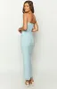 Imogen Blue Lace Strapless Maxi Dress sold by Beginning Boutique