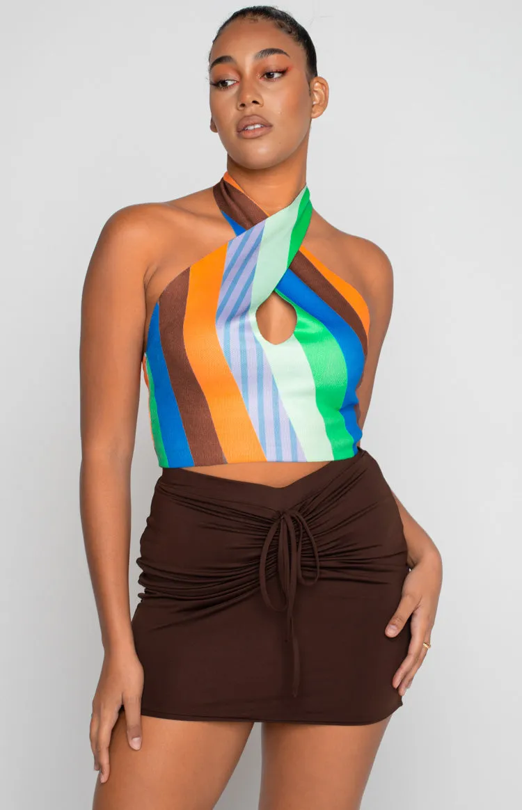 Flirtini Halter Crop Multi sold by Beginning Boutique