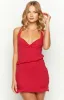 Astrodust Red Lace Mini Dress sold by Beginning Boutique